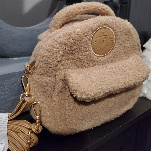 NWT Starbucks Brown 2 Way Crossbody bag/ Backpack - Picture 2 of 8